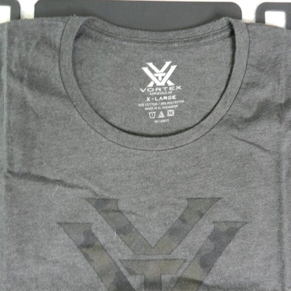 Vortex Optics Crewneck T-Shirt Womens Size XL Gray Black Camo Hunting Cotton - Picture 3 of 9